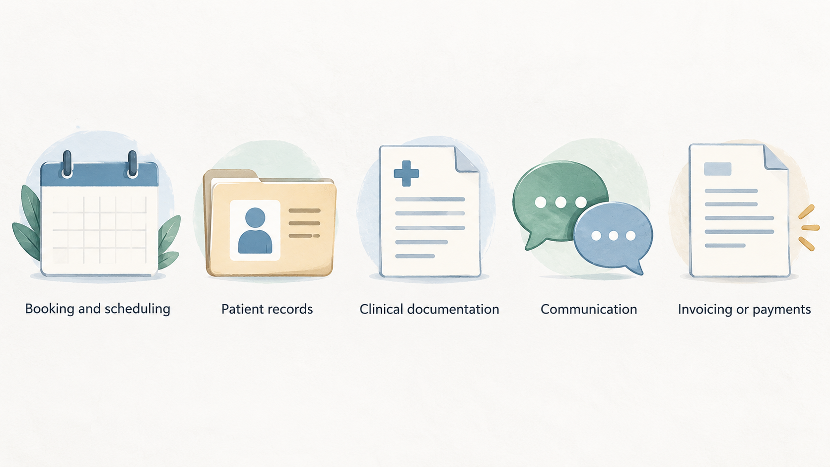 A numbered checklist of the four scenario types the intro says clinics should use to compare options: patient, clinical, billing, and migration.